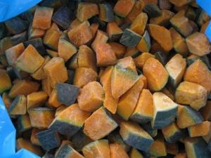 Quality Frozen Steamed Sweet Pumpkin Dices unpeeled, size 2.5 * 2.5 mm wholesale