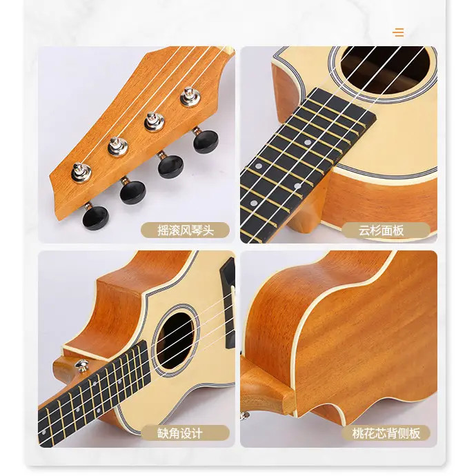 Ukulele Beginner Pack-23 Inch w/Rainbow String Free Online Lesson Gig Bag Fast Learn