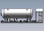 Customized 10m3 LPG Skid Mounted Tank / Mobile LPG Gas Filling Station
