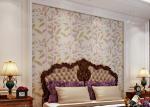 Leaf Printing Modern Removable Non Woven Wallpaper Waterproof Vinyl Wall