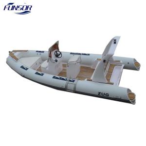 Quality Colorful Rigid Deep V Inflatable Fishing Dinghy Boat Fiberglass Hull 1,2mm PVC with 4.8 Length wholesale
