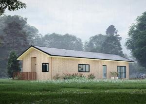 Quality Light Steel Frame Prefab Bungalow Homes , Bungalow House With Big Window wholesale