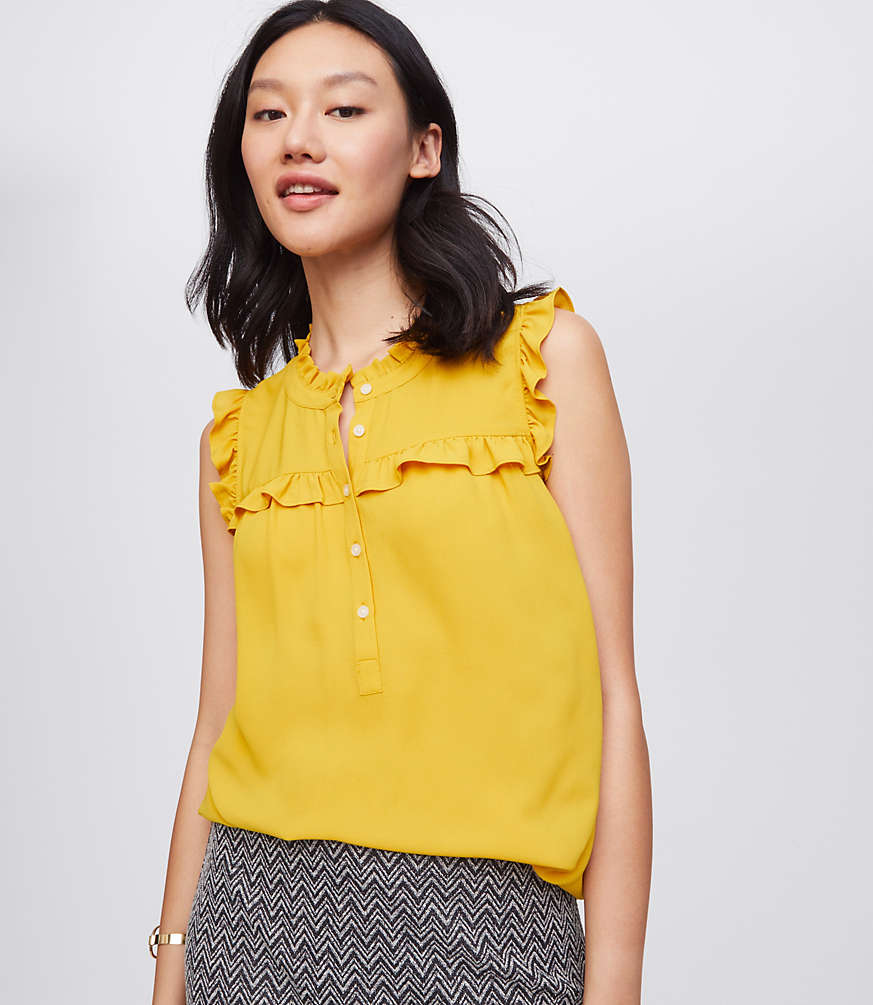 Gold Sleeveless Latest Blouse For Women