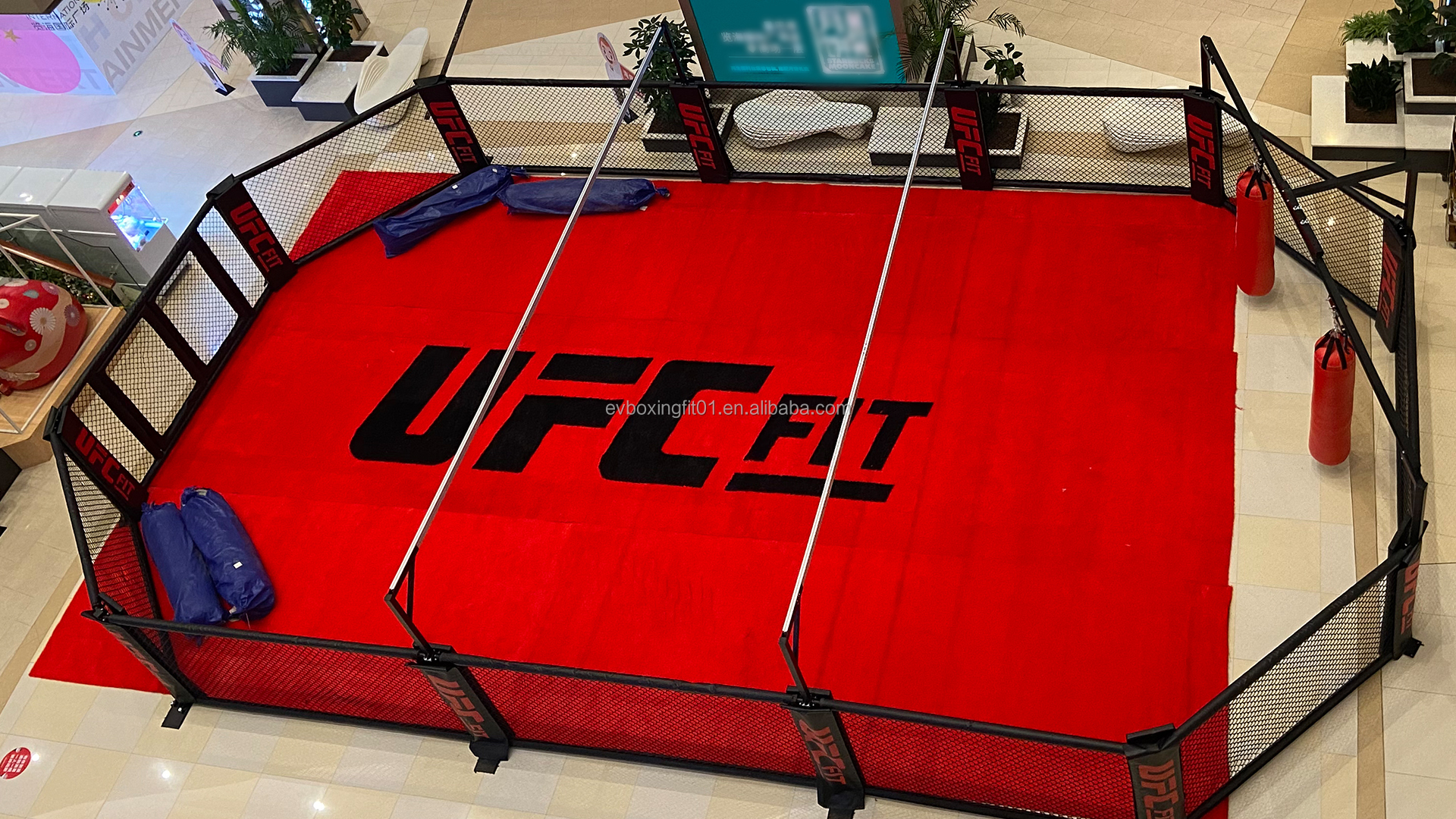 EVA Foam Workout Exercise Gym Mat, Boxing Fitness Exercise Floor Mat, Roll Mat for Boxing Ring