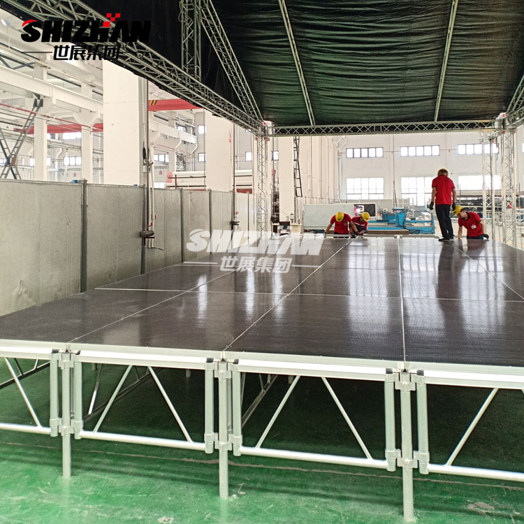 1.22*1.22m Aluminum Rock Concert Glass Stage Portable Floor Platform