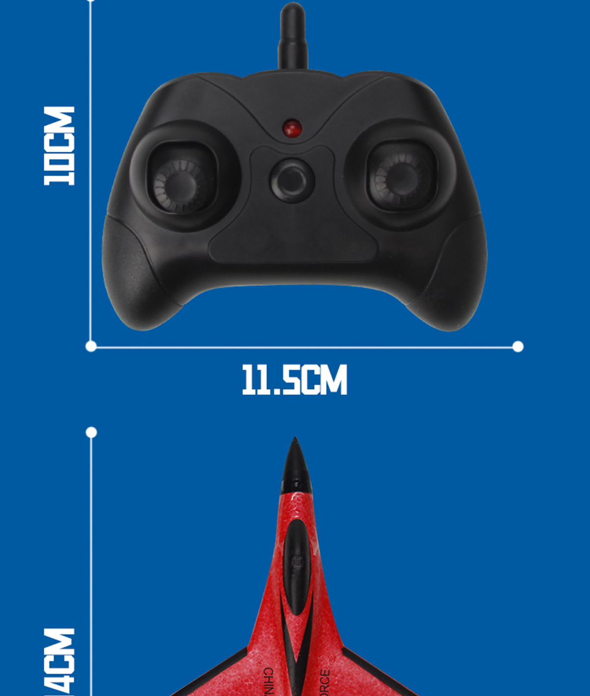 FX620 2.4GHz 2-Channel Foam RC Plane Model Glider RC Jet Airplane with Charging Time of 60 Mins and 3.7V 150mAh Battery