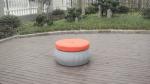 Waterproof Outdoor Rattan Sofa , Round Wicker Chair And Ottoman Set