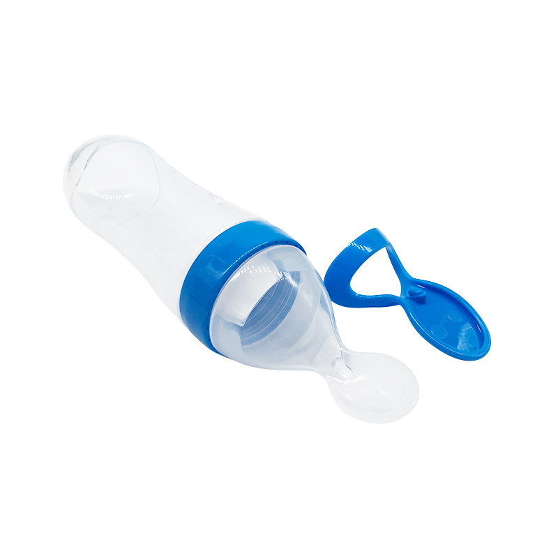 Solid Fresh Baby Bottle With Spoon , Baby Squeeze Feeder For 4 Months