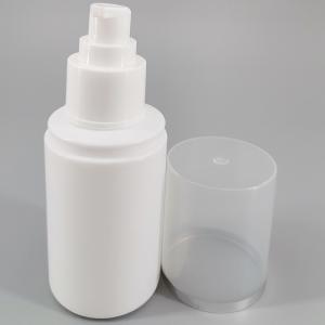 Quality 100ml 110ml Plastic Round Cosmetic Lotion Bottle With Clear Cap wholesale
