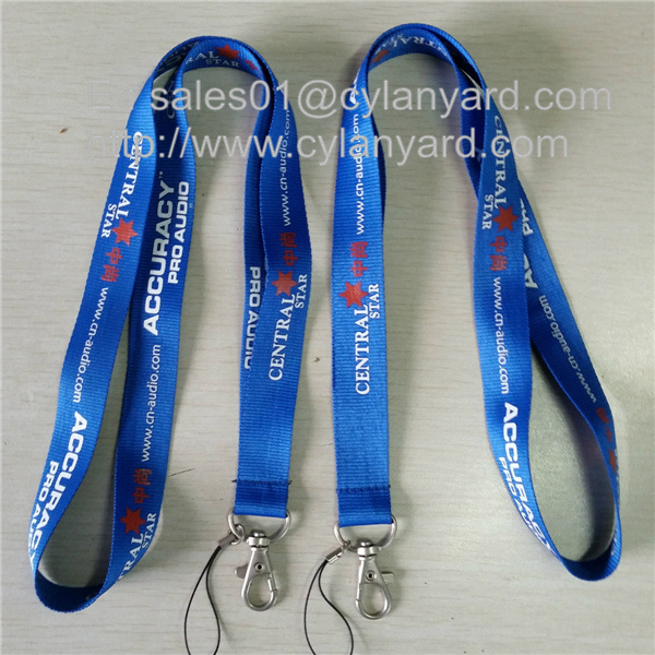 dyed colored polyester lanyards