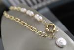 High Quality Natural Baroque Irregular Freshwater Baroque Pearl Necklace Jewelry