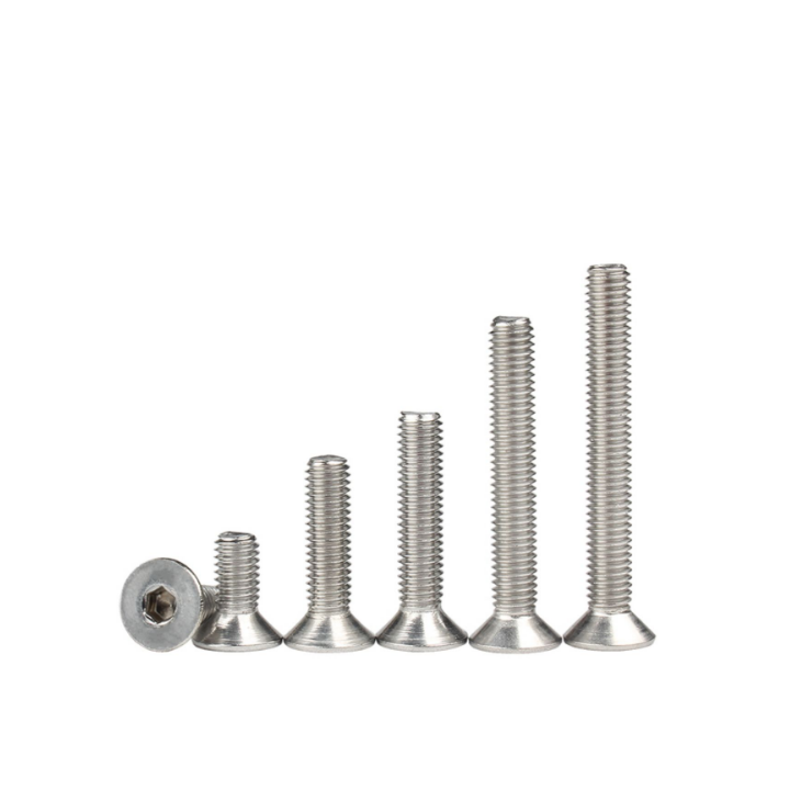 Flat Head Hex Socket Screws DIN 7991 Stainless Steel 18-8 with ISO9001 2015 Certificate