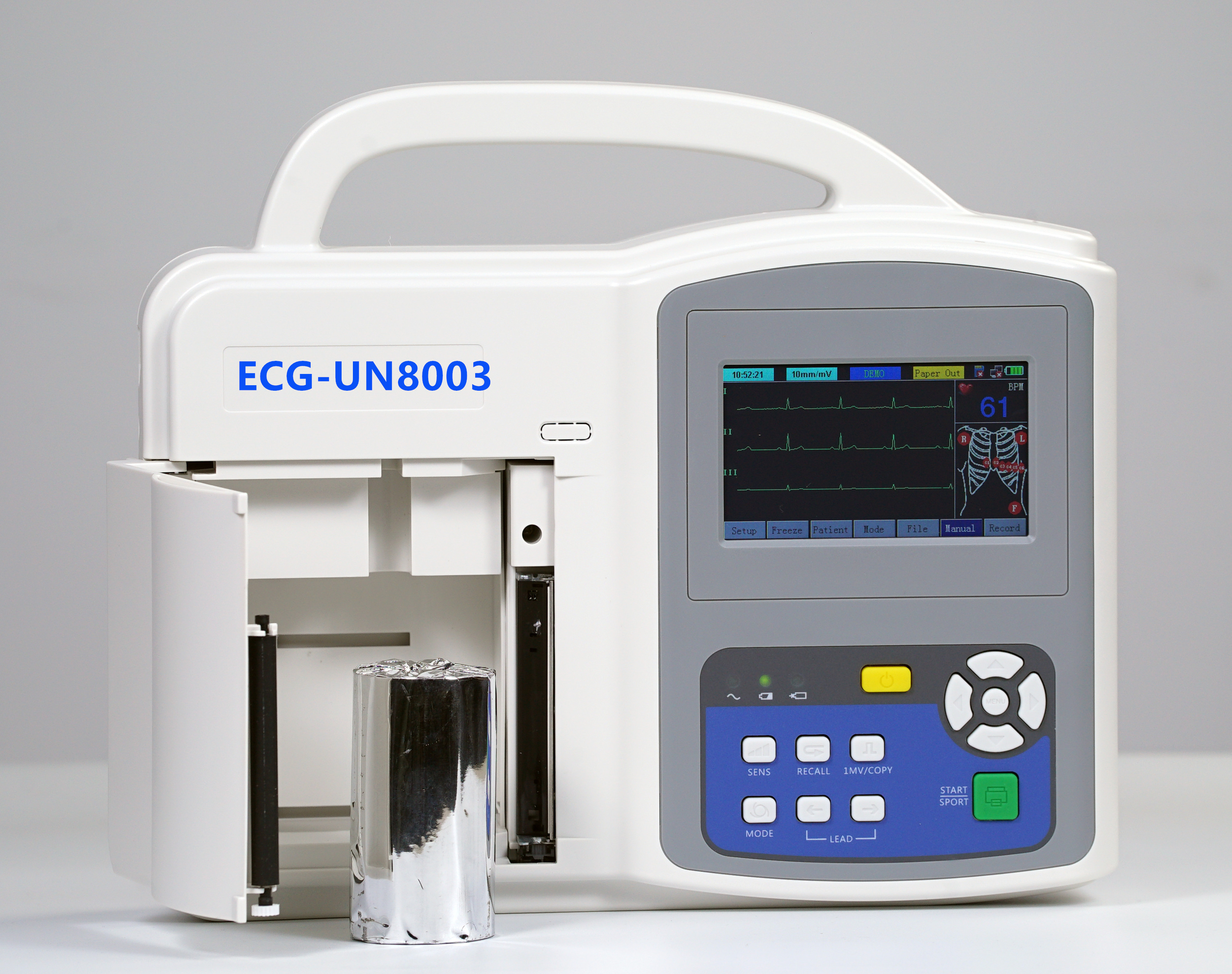 ISO CE UN8006 Digital ECG Machine Touch Screen Three Channels