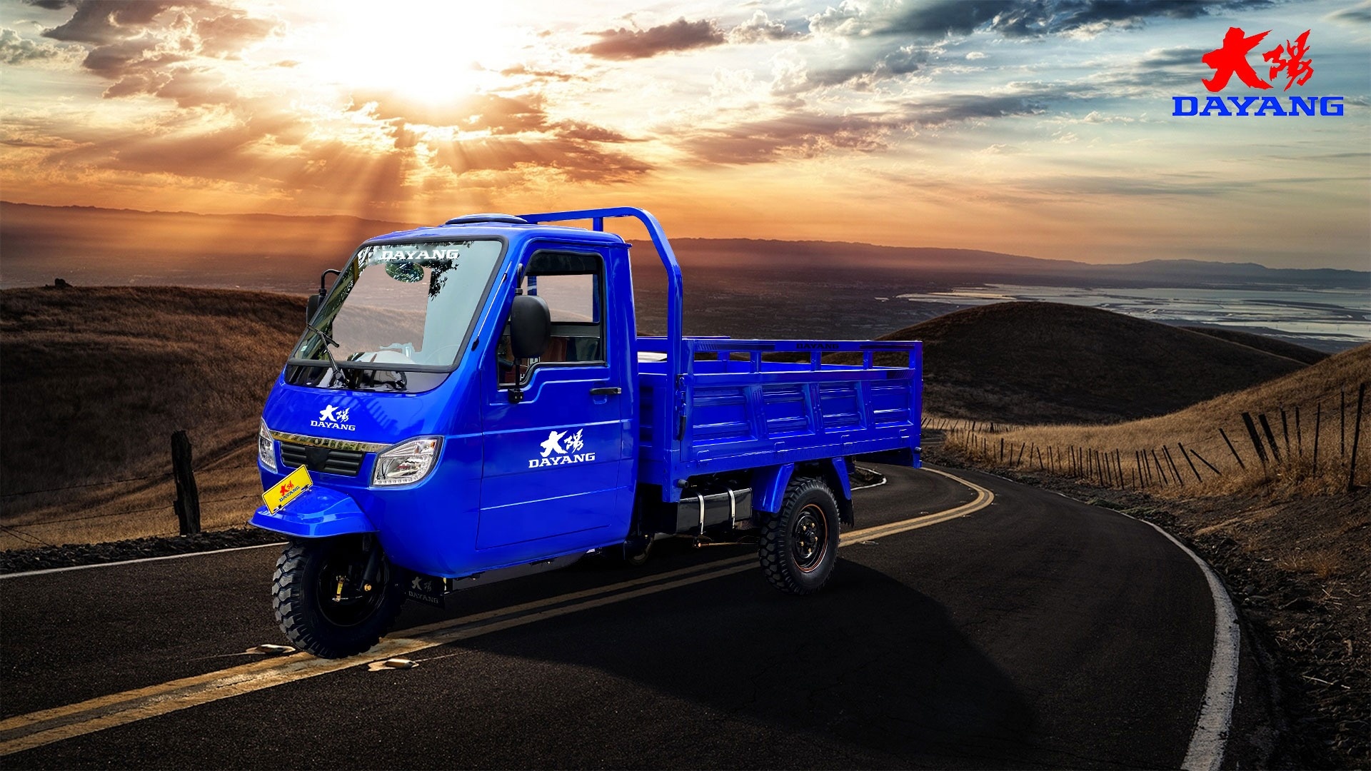 Motorized Tricycles for Adults 1200kg Loading Capacity Maximum Speed ≥70Km/h