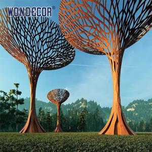 Quality Park Square Garden Art Corten Sculpture Tree 230cm wholesale