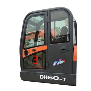 Quality Green DOOSAN Glass Tempered Excavator Glass Replacement Left Door Lower Position NO.3 wholesale