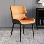240 Pounds Bearing Luxury Metal Legs Dining Chairs Wear Resistant
