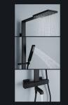 constant temperature Black sprayed Nordic Rain Shower Faucets