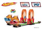 Non Toxic ABS Plastic Toy Race Car Track Sets 2 In 1 Racing Game For Kids