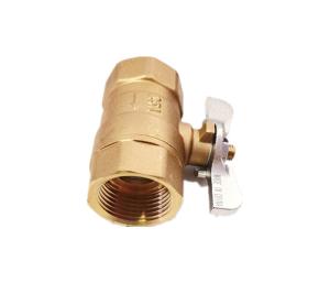 Quality DN25 Brass Female Ball Valve With Butterfly Handle wholesale