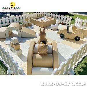 Quality High Safety Indoor Soft Play Equipment With White Fence Climber Set For Kids wholesale