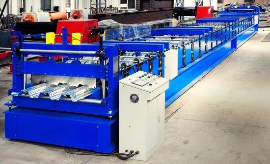 Metal Floor Deck Roll Forming Machine Galvanized Sheet / Cold Roll Steel