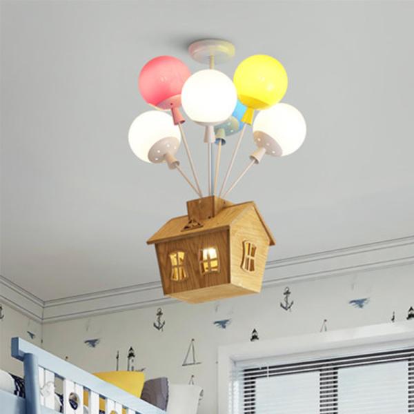 Balloon Fly House Color Nordic Simple Cartoon Children's Room Chandelier(WH-MA