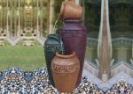36 Inch Countryside Pots Lighted Outdoor Water Fountains