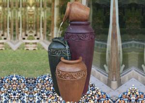 Quality 36 Inch Countryside Pots Lighted Outdoor Water Fountains wholesale