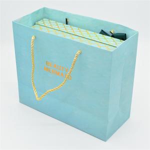 Quality CMYK Printing Cosmetic Shopping Bag , 140g Makeup Paper Bag wholesale
