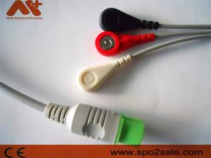 Quality Fukuda Denshi Compatible 3 Lead Snap Direct-Connect ECG Cable - 0012-00-1192 wholesale