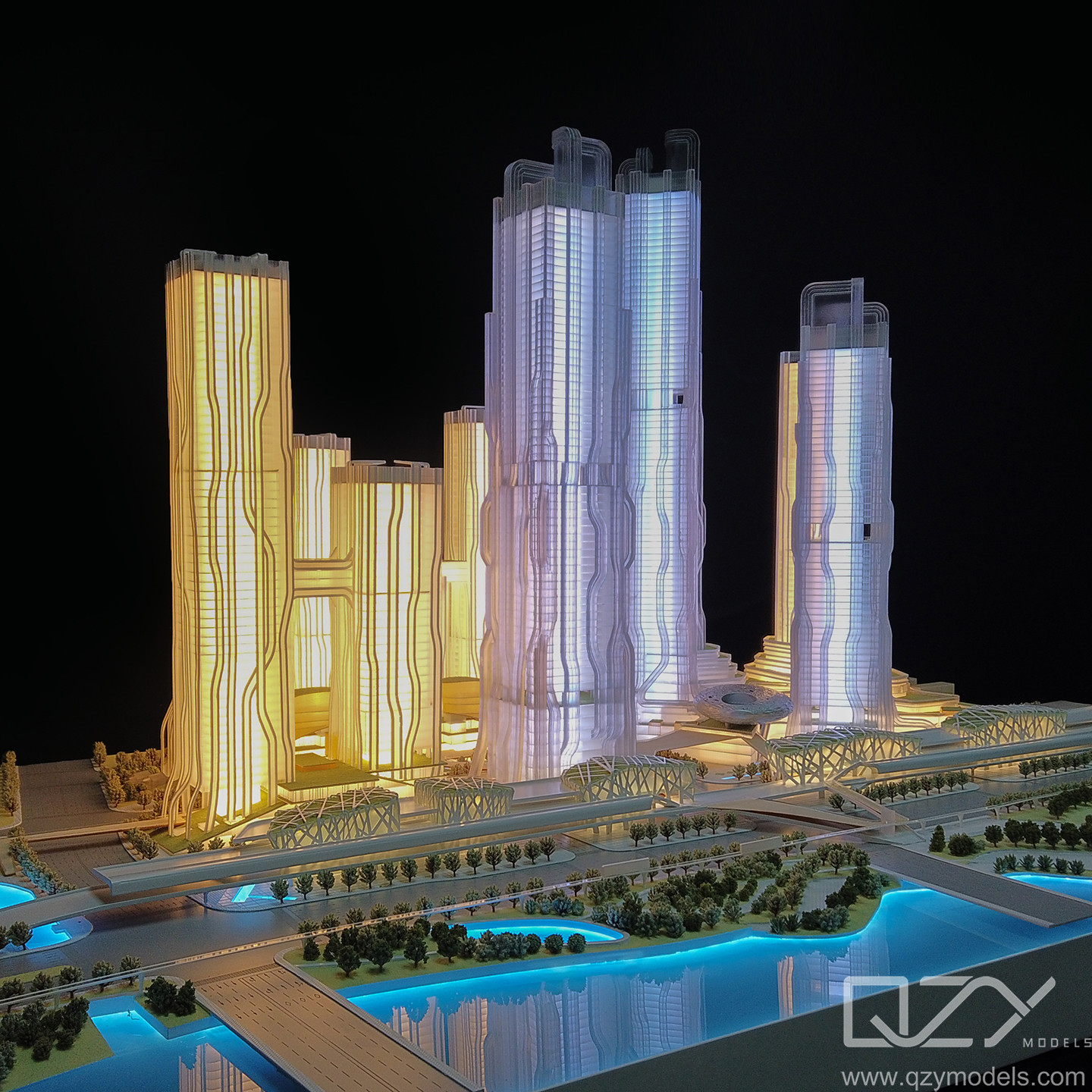 1/500 Guangzhou Haizhu Innovation Bay Lijiao Core Area Urban Design Model