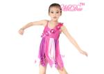 Girls Modern Dance Costumes Camisole Asymmetrical Floral Lyrical Dress