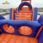 0.55mm PVC Outdoor Blow Up Obstacle Course Bounce House Non Toxic Bold Colors