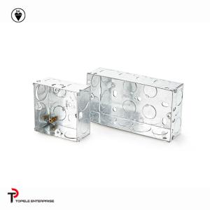 Quality 25mm,35mm Steel BS4568 GI Box / Terminal One Gang GI Box, Electrical Boxes And Covers wholesale