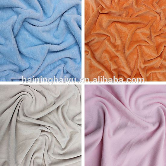0.5mm 1mm polyster plain minky fabric textile importers knitting fabric