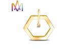 32X33mm Hexagonal Hollowed Out Diamond Valentine DIY Jewelry Charms