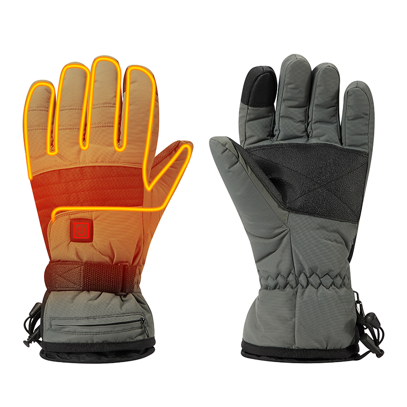 Ski Full Leather Rechargeable Heated Gloves Windproof Waterproof Women Ski
