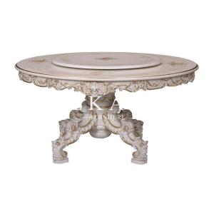 Quality Modern round rotating wood dining table LS-A107L-1 wholesale
