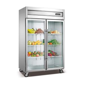 Quality Air Flow System 360W SS Double Door Upright Chiller wholesale