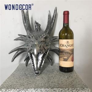 Quality Fierce Dragon Head 3D Stainless Steel Modern Sculpture Small Wall Decoration wholesale