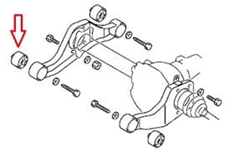 PAJERO Car Model Front Differential Mounting Insulator Bush with OE NO. MR374574