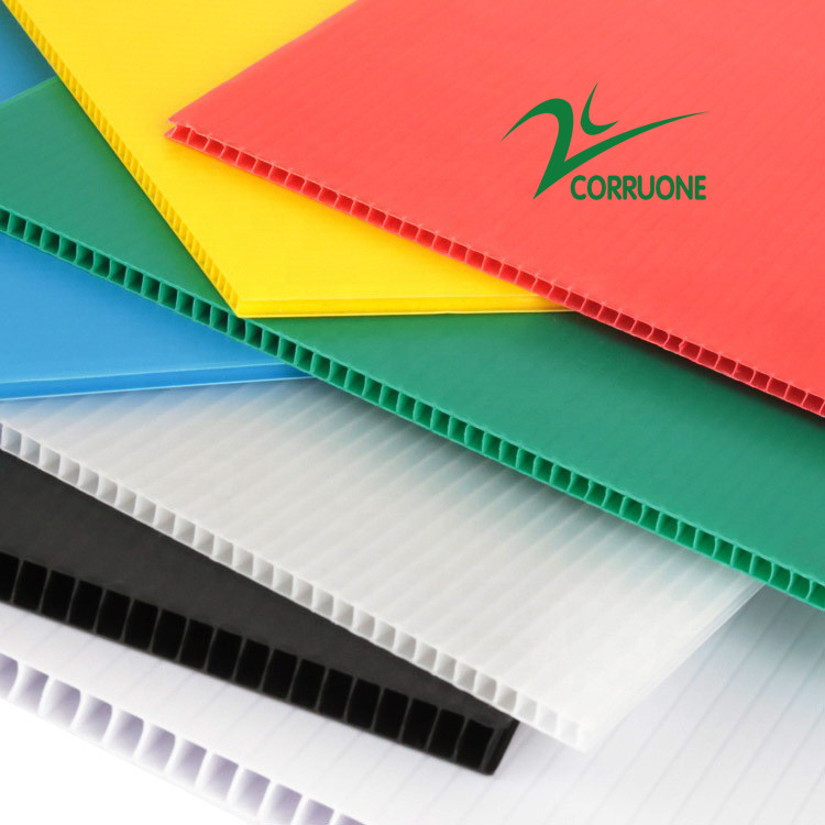 Flame Retardant White Coroplast Board Glossy Lamination