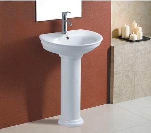 Quality Bathroom suite floor standing pedestal wash basin wholesale