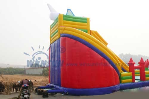 Big Inflatable Water Slides For Adults WSS-009 Customized Size Accepted
