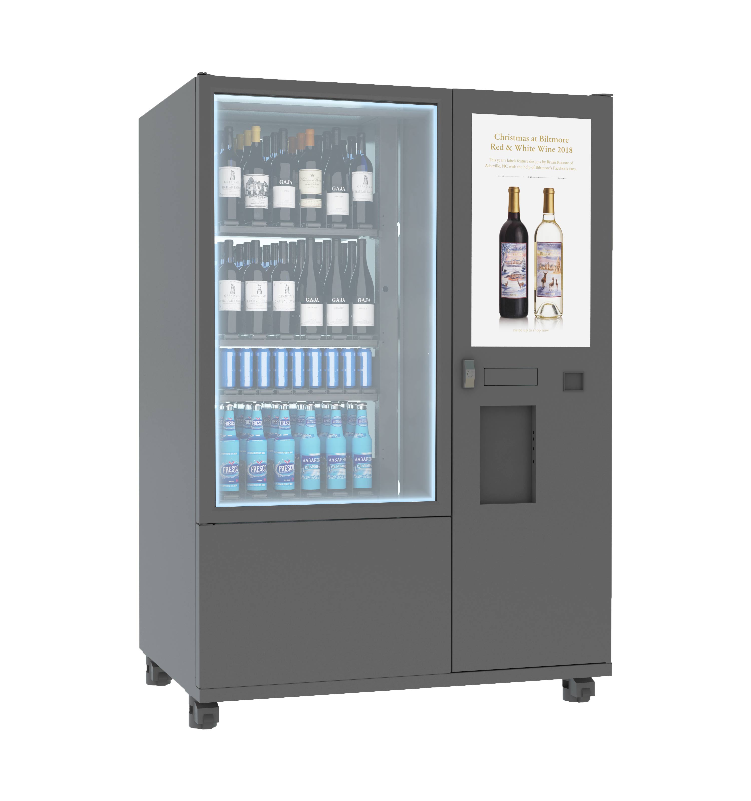 Conveyor Elevator Alcohol Vending Machine No Touch Purchase Security Camera