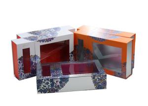 Quality Creative Custom Printed Cosmetic Boxes , Retail Packaging Window Boxes 4*4*12cm wholesale