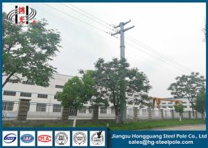 Quality Q235 Q345 10 - 220KV Electrical Power Pole , Hot Dip Galvanized Transmission Pole wholesale