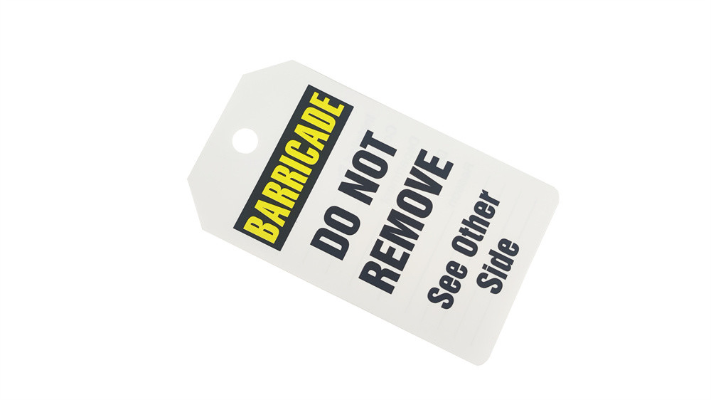 Customized Plastic Risk Indicating Tag for Industrial Application
