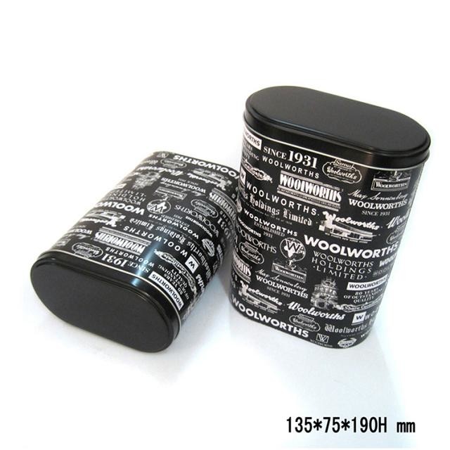 New Style White And Black Tin Candy Containers / Small Tin Containers ISO90001:2008